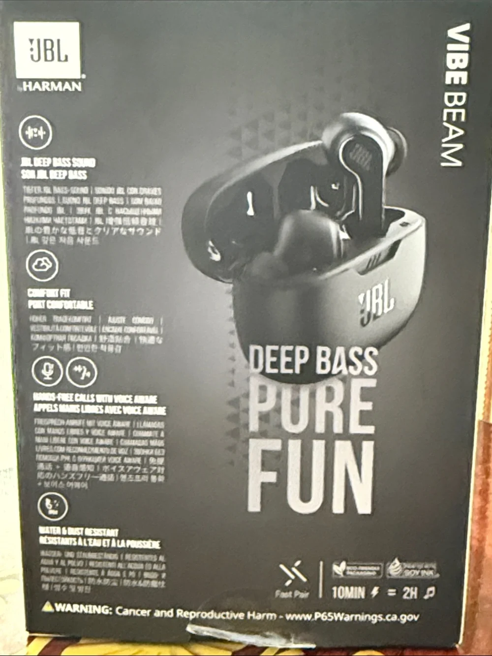JBL Vibe Beam True Wireless Earbuds - Black